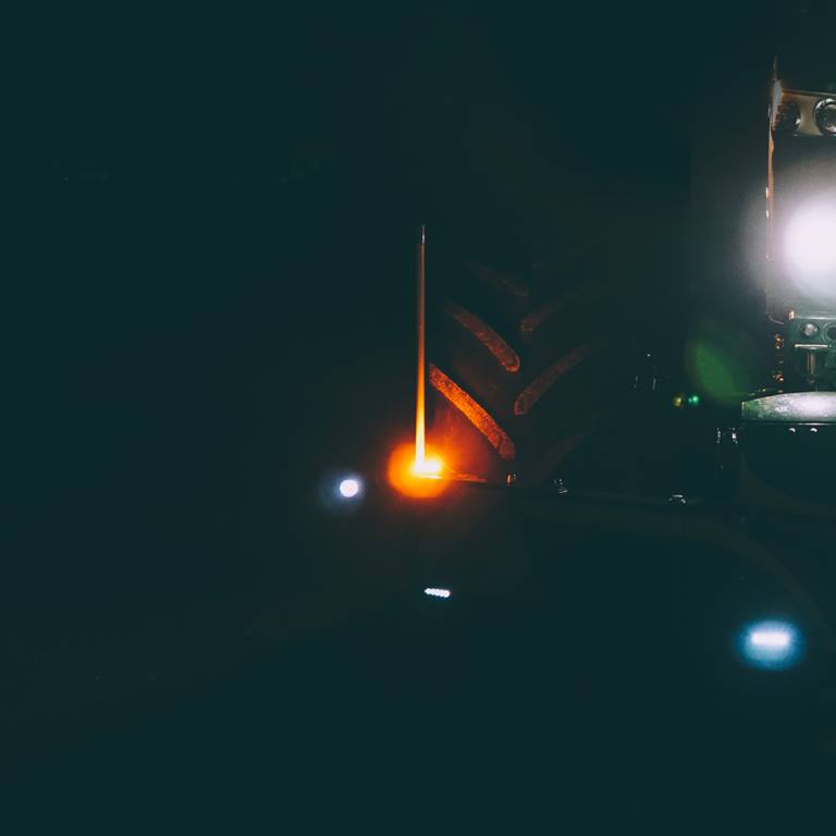 width lights and marking tractor